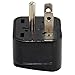 ANRANK U-U73590AK Universal EU UK AU to US USA Canada AC Travel Power Plug Adapter Converter Black