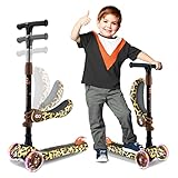 SereneLife 3 Wheeled Scooter for Kids - 2-in-1