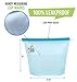 Reusable Silicone Food Storage Bags Set 4 Medium 3 Large | Sandwich, Sous Vide, Liquid, Snack, Lunch, Fruit | FDA, Keep Food Hot or Cold Airtight Zip