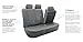 FH Group Back Seat PU Leather Car Seat Cover - Universal Fit, Rear Seat Cover for Car with Rear Split Bench, Car Interior Accessories for SUV, Sedan, Van, Solid Gray