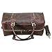 Polare Mens Vintage Leather Duffel Overnight Travel Duffle Weekender Bag With YKK Metal Zippers (X-large 23.2'')