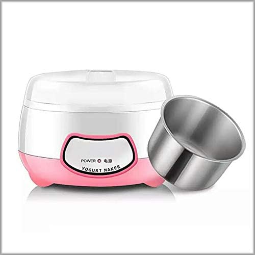 JYL Yogurt Maker 1L Automatic Yogurt Machine Household DIY Yogurt Tools Kitchen Appliance Stainless Steel/PP Tank Pink 220V (Pink)