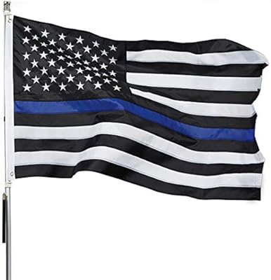Roterdon Blue Line Police Flags 3x5 Law Enforcement Oxford