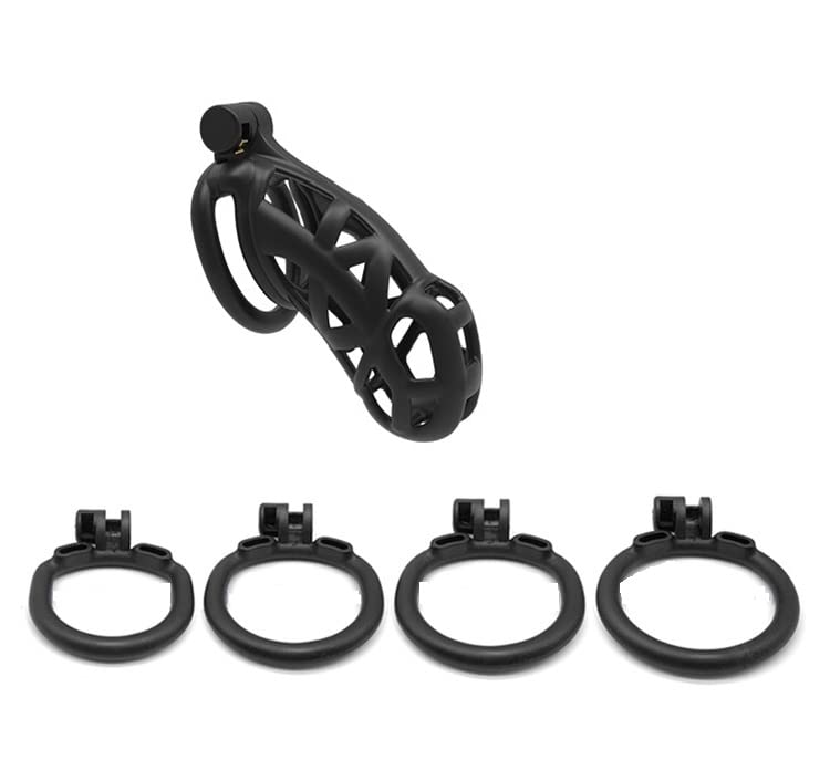 Chastity Lock Couple Lock Pastic Male Cage Chastity Device Penis Cage Prevent Erection Bondage for Men Stimulate 4 Sizes