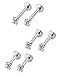 Jstyle Jewelry 316L Stainless Steel 16G 3mm CZ Labret Monroe Nose Piercing Lip Rings Studs Helix Tragus Ear Piercings 2-6 Pcs 6mm 8mm 10m Bar Length 3 Pairs