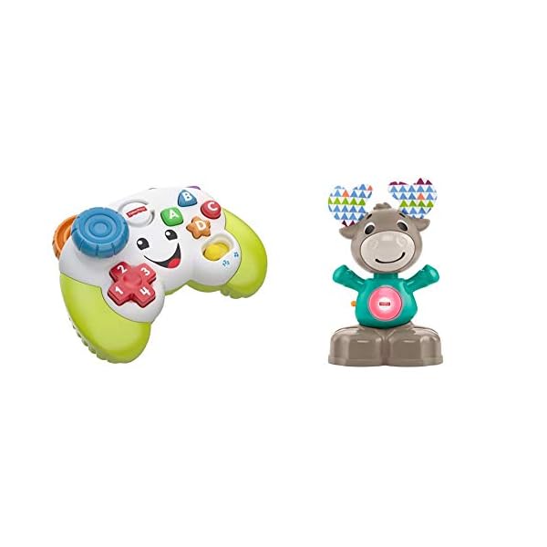 Fisher-Price-FWG12-Game-and-Learn-Controller-Teaching-First-Words-Letters-Numbers-GHR20-Linkimals-Musical-Moose-Interactive-Baby-Toy-with-Lights-and-Sounds Fisher-Price FWG12 Game and Learn Controller, Teaching First Words, Letters, Numbers, Colours and Shapes with Songs and…