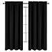 DONREN 99% Blackout Curtains for Boys Bedroom -Set of 2 Panels Black Curtain Drapes - Thermal Insulating Room Darkening Window Curtain Panels for Living Room,42 by 63 Inch Long