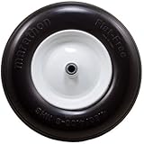 Marathon 4.80/4.00-8" Flat Free Tire on Wheel, 3" Hub, 3/4" Bearings, Ribbed Tread