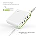 HAME 20000 mAh 5 USB Ports Portable Power Bank External Battery Charging Station for Smartphones and Tablets (White)