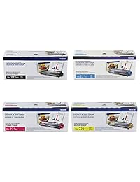 Brother OEM TN-221BK, TN-221C, TN-221M y TN-221Y Tóner. Color negro, cian, magenta, amarillo, paquete de 4