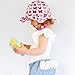 Toddler Sun Hat with Chin Strap, Drawstring Adjust Head Size, Breathable 50+ UPF (M: 9m - 3Y, Butterfly)