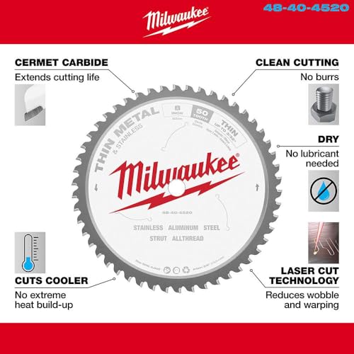 Milwaukee Electric - 8 CIRCULAR SAW METAL CUTTING 50 TEETH BLADE photo 7