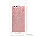 kwmobile Case for Huawei P10 - Shockproof Protective Bling Glitter Sparkle Hard Back Cover - Rose Gold