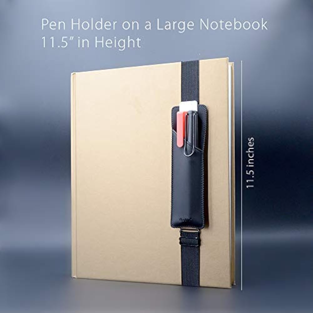 Adjustable Elastic Band Pen Holder, Pencil Sleeve Pouch For Hardcover