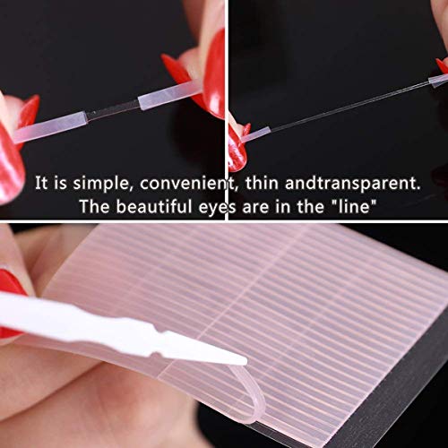 260Pcs Invisible Waterproof Eyelid Sticker Fiber Tape Double Eyelid Adhesive Tape with Y Forks + Scissors