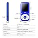 MP3 Player with Bluetooth, 16GB Portable Audio Music Player with FM Radio Voice Recorder Headphones, Sports MP3 Player Support Up to 128GB