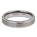 Tungsten Carbide Brushed Wedding Ring Recessed edge 5mm