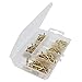 T.K.Excellent Brass Blated Cup Hooks and Square Hooks Kit,85 Pieces