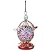 Lily's Home Mosaic Glass Hanging Hummingbird Feeder with Hanging Hook, Pink and Purple, 20 Ounce