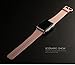 iSank Apple Watch Band, Premium Leather Replacement Strap Wrist Band [Come with Rose Gold Modern Buckle and Metal Clasp] for Apple Watch & Sport & Edition 38mm-Pink