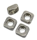 100pcs 304 Stainless Steel Square Nuts M4
