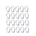 JOMITOP Clip Holder for T8 LED Tube Light - Fluorescent Tube Lamp Mounting Bracket to Hang 10 Tubes - Stainless Steel Lampholder Support with Plastic Finish 20pcs.