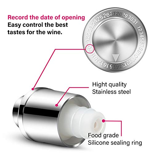 2 Stoppers+GiniHome+Stainless+Vacuum+Beverage