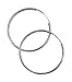 Sterling Silver Fashion Continuous Endless Hoop Earrings, thick 2-mm tube 2-inch round