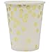 Gift Boutique 50 Gold Dot Disposable Cups 9 oz Paper Drinking Cup for Party Wedding Elegant Fancy Decorations Holiday Anniversary Birthday Supplies Bachelorette Baby Shower