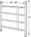 Prime-Line S 4763 Fixed Window Guard – 4-Bar Window Guard Prevents Accidental Falls and Adds Child Safety Measures to Windows (23-1/2 in. - 40 in. x 21-3/8 in., Black Steel, Non-Egress)
