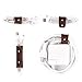 Saddleback Leather Co. 4 Pcs Full Grain Leather Snap-in Tangle Free Cord Manager Organizational Strap Set for Charger Connection Accessories Includes 100 Year Warranty