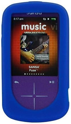 NEW Blue Silicone Skin for SanDisk Sansa Fuze Plus+ Case MP3 Fuse Cover Holder