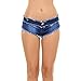 Romanstii Mini Shorts Denim Stretchable Cut Off Low Rise Waist Sexy Micro Jeans Hot Pants for Woman Girls Teen(Dark Blue Medium)