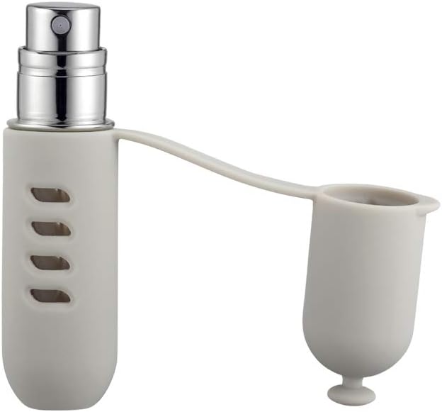 Yeejok 5ml Refillable Perfume Atomizer for Travel, TSA-Approved Portable Mini Empty Cologne Spray Pump Bottle Pocket Size Perfume Container for Men and Women, Gray