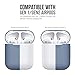 KeyBudz AirPods Case [Front LED Visible] Protective Silicone Cover and Skin Compatible with Apple AirPod Case 2 & 1 (Cobalt Blue)