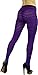 ToBeInStyle Womens Colorful Opaque Striped Tights Pantyhose Stocking Hosiery - Black/Purple - One Size
