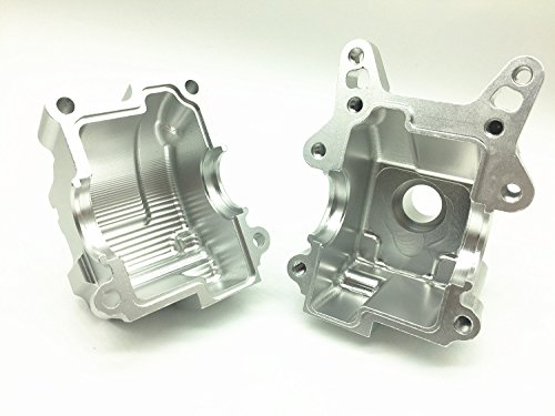 Treal Alloy Front Transmission Differential Gear Box Set for Losi 1/5 5ive-T Silver - Thumbnail 2