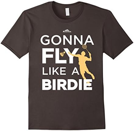 Men's Badminton T-Shirt - Gonna Fly Like A Birdie Medium Asphalt