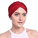 YI HENG MEI Women's Elegant Strench Pleated Wrap Muslim Turban Hat Chemo Cancer Cap