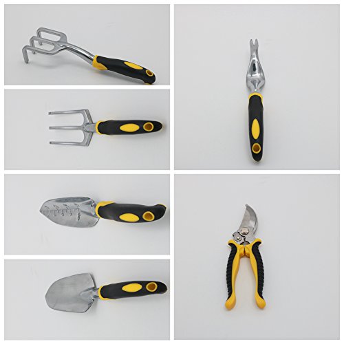 image for AUOON 7 Piece Garden Tool Set, Garden Gift Set, Including Trowel, Tran