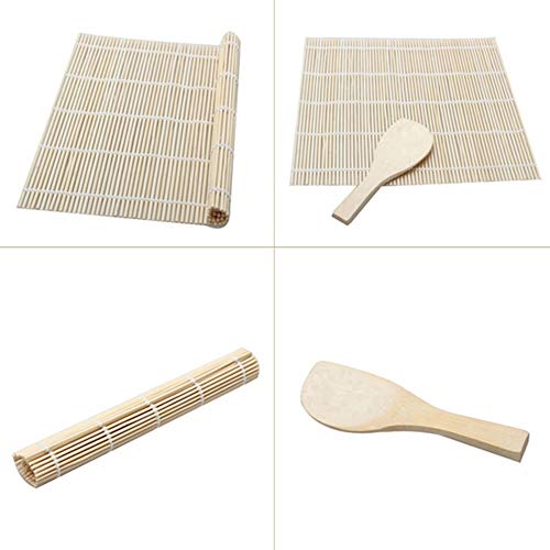 CactusAngui DIY Home Kitchen Bamboo Sushi Rolling Maker Mat Rice Paddle DIY Roller Mold Tools