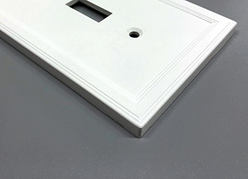 Questech Cornice Insulated Decorative Switch Plate/Wall Plate Cover - Made in the USA (Triple Decorator, White)