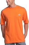 Carhartt Men's Workwear Pocket Short Sleeve T-Shirt Original Fit K87,Orange,Large