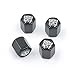 INCART Universal Steel (4pcs) Car Tire Valve Stem Air Caps Cover + (1pcs) Keychain Transformers Autobots Fashion Black