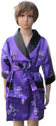 "HelloJatujak"(JAPANESS KIMONO BATH ROBE) UNISEX CHILDREN BATH ROBE BEAUTIFUL COLOUR FLOWER ROBE CAN BE USED BOTH SIDE (INSIDE BLACK COLOUR WITH POWERFUL DARGON APPROX.SIZE FOR CHILDREN = L AMPIT TO AMPIT 20 INCHES LONG FROM SHOULDER TO BOTTOM 29 INCHES INSIDE BLACK COLOR WITH PATTERN DRAGON