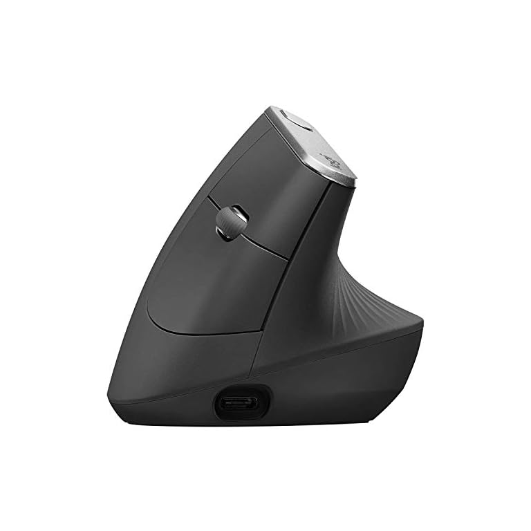 Logitech MX Vertical Wireless Mouse – Advanced Ergonomic Design Reduces Muscle Strain, Control and Move Content Between…