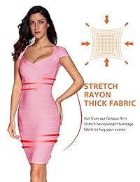 Vestido estilo vendaje, con cuello cuadrado, al cuerpo, vestido de fiesta, para dama