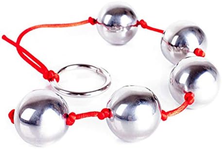 Nice Choice Toys Games Stainless Steel 5 Balls Anale Beads Ring Metal Women Men Glass Kegel Ball Red