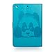 iPad Mini 1/2/3 Case-LittleMax Embossed PU Leather Case [Magnet Closure] Stand Flip Wallet Case with [Cards Holder] for Apple iPad Mini 3 2 1 [Free Cleaning Cloth,Stylus]-01 Panda Skyblue