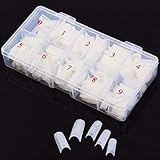 Tenworld 500pcs Artificial Acrylic Nail Tip Natural Color Full Cover False Nail Tips